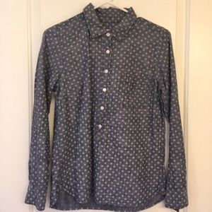 J Crew dotted chambray